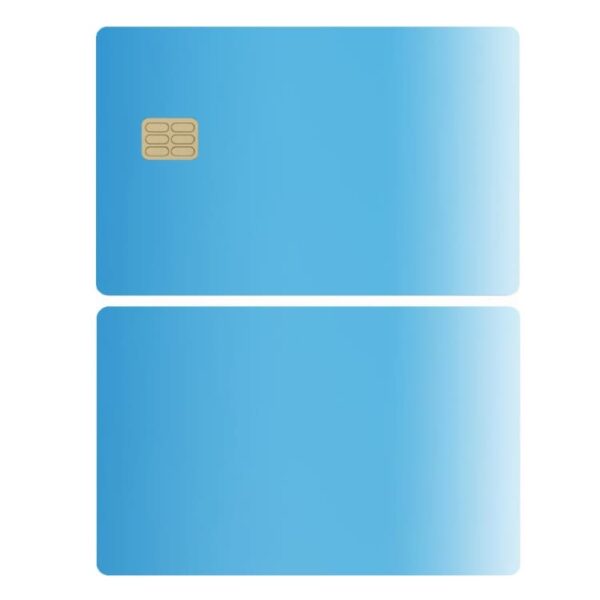 Adesivo para Cartao de Credito Debito Skin Pelicula Protetora Brilho Cor Azul Sky