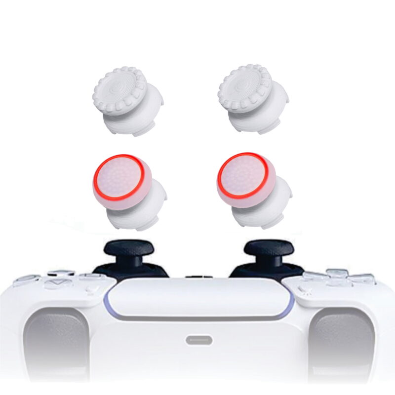 KontrolFreek PS5 Extensor 3d Analogico Branco FPS Shooter Tiro Protetor Bola Red