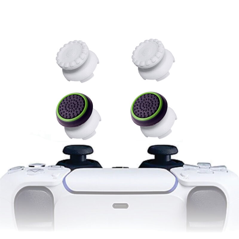 KontrolFreek PS5 Extensor 3d Analogico Branco FPS Shooter Tiro Protetor Bola verde