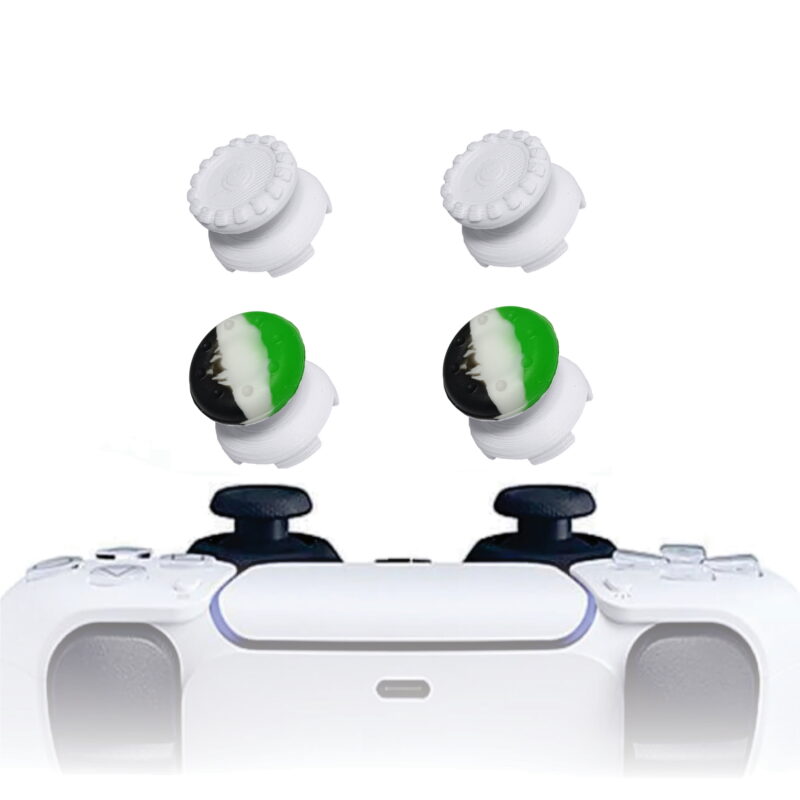 KontrolFreek PS5 Extensor 3d Analogico Branco FPS Shooter Tiro Protetor Camo Verde Dark