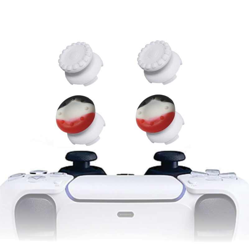 KontrolFreek PS5 Extensor 3d Analogico Branco FPS Shooter Tiro Protetor Camo Vermelho