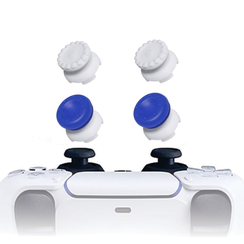 KontrolFreek PS5 Extensor 3d Analogico Branco FPS Shooter Tiro Protetor Cor Azul