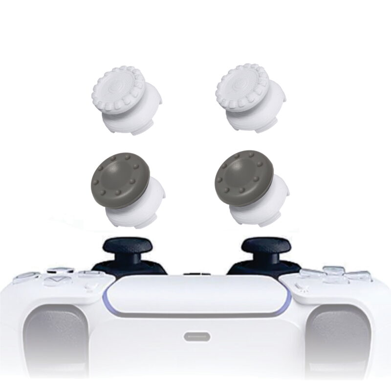 KontrolFreek PS5 Extensor 3d Analogico Branco FPS Shooter Tiro Protetor Cor Cinza