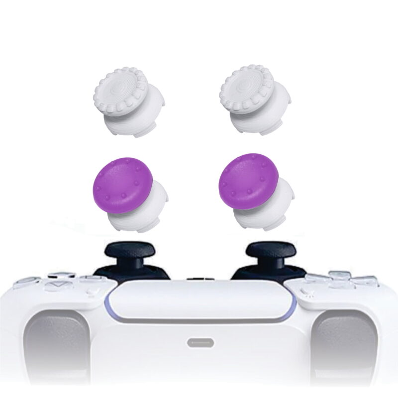 KontrolFreek PS5 Extensor 3d Analogico Branco FPS Shooter Tiro Protetor Cor Roxa