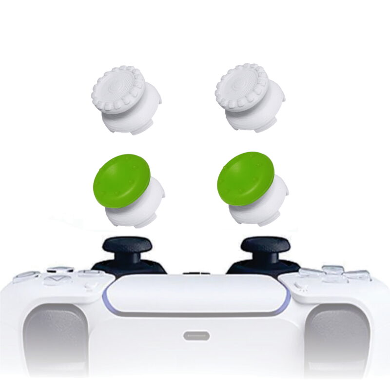 KontrolFreek PS5 Extensor 3d Analogico Branco FPS Shooter Tiro Protetor Cor Verde