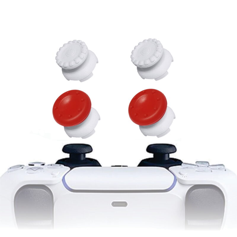 KontrolFreek PS5 Extensor 3d Analogico Branco FPS Shooter Tiro Protetor Cor Vermelho