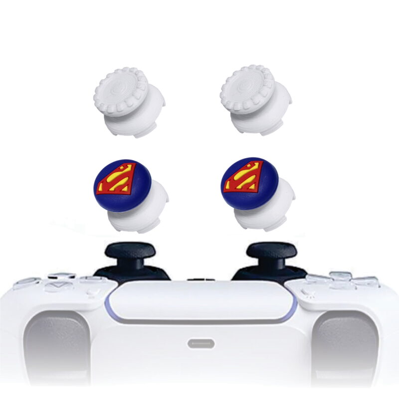 KontrolFreek PS5 Extensor 3d Analogico Branco FPS Shooter Tiro Protetor Hero Super Man