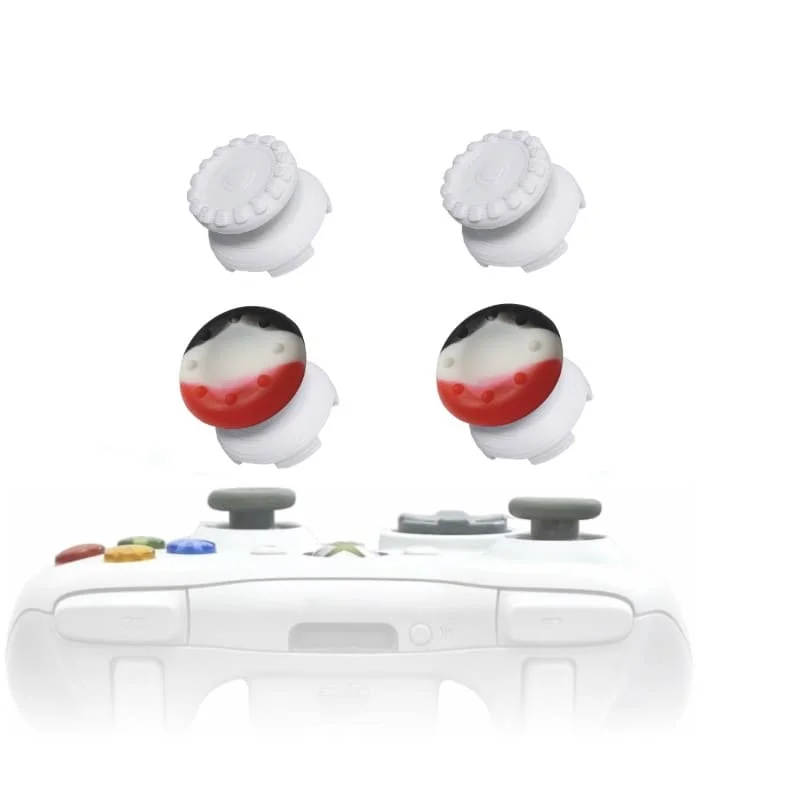 KontrolFreek Xbox 360 Extensor 3d Analogico Branco FPS Shooter Tiro Protetor Camo Vermelho