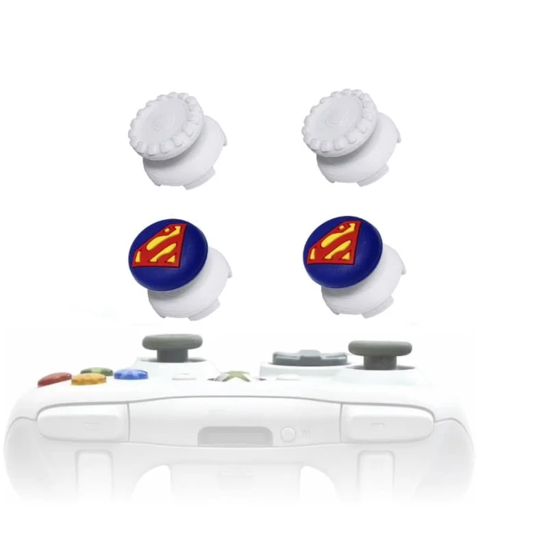 KontrolFreek Xbox 360 Extensor 3d Analogico Branco FPS Shooter Tiro Protetor Hero Super Man