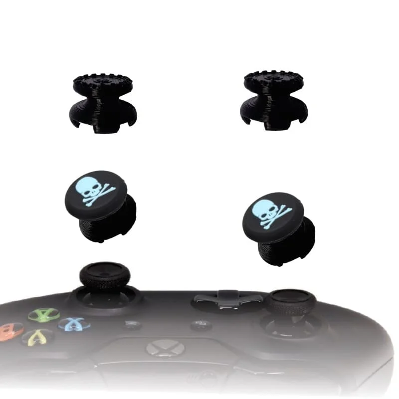 KontrolFreek Xbox One Extensor 3d Analogico Preto FPS Shooter Tiro Protetor Skull Azul