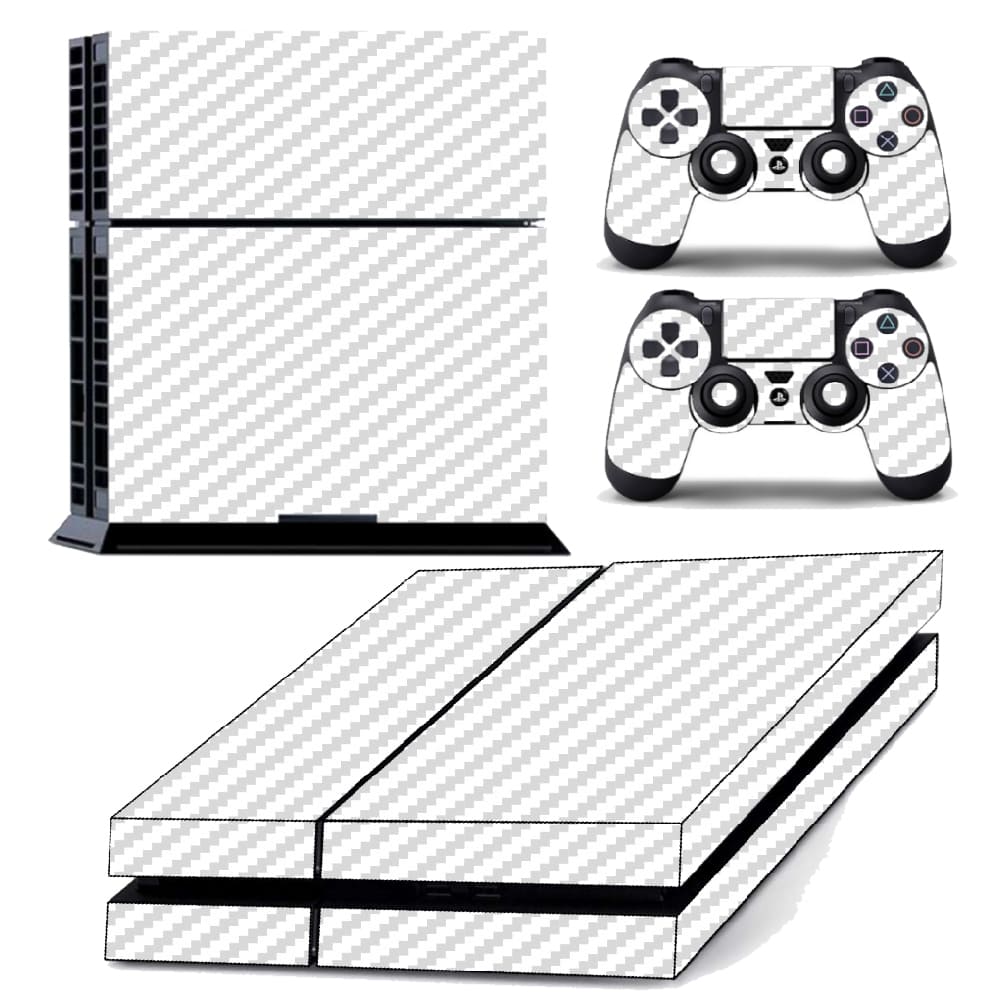 Playstation 4 PS4 Pro Adesivo Skin Fibra Branco 