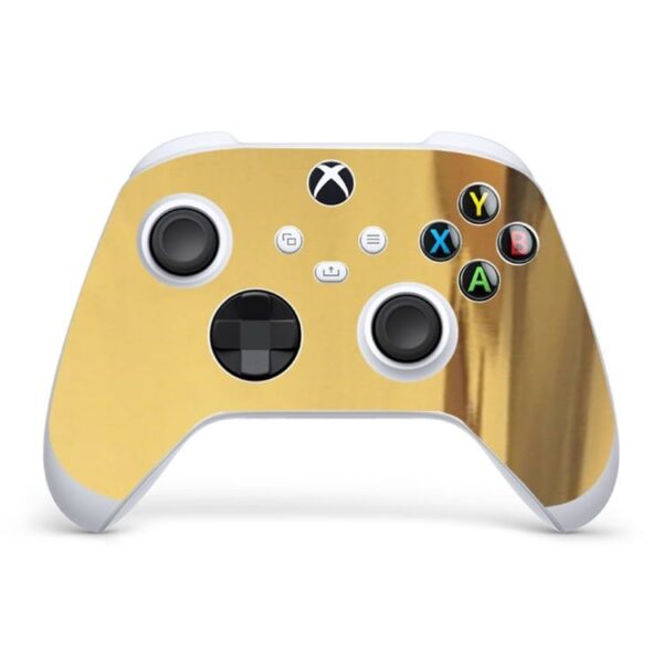 Skin Xbox Series S Controle Adesivo Protetora Cromo Gold