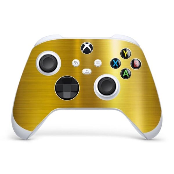 Skin Xbox Series S Controle Adesivo Protetora Cromo Ouro Gold Escovado