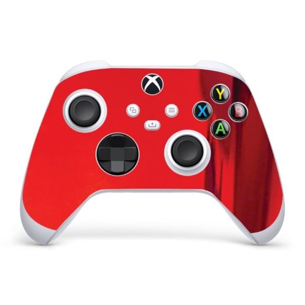 Skin Xbox Series S Controle Adesivo Protetora Cromo Vermelho