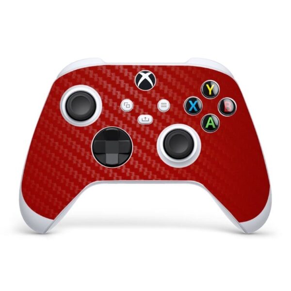 Skin Xbox Series S Controle Adesivo Protetora Fibra Vermelho
