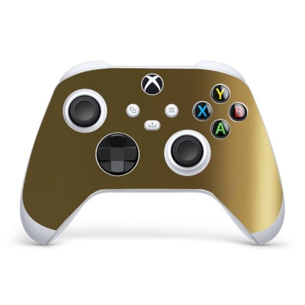 Skin Xbox Series S Controle Adesivo Protetora Metalico Brilho Gold